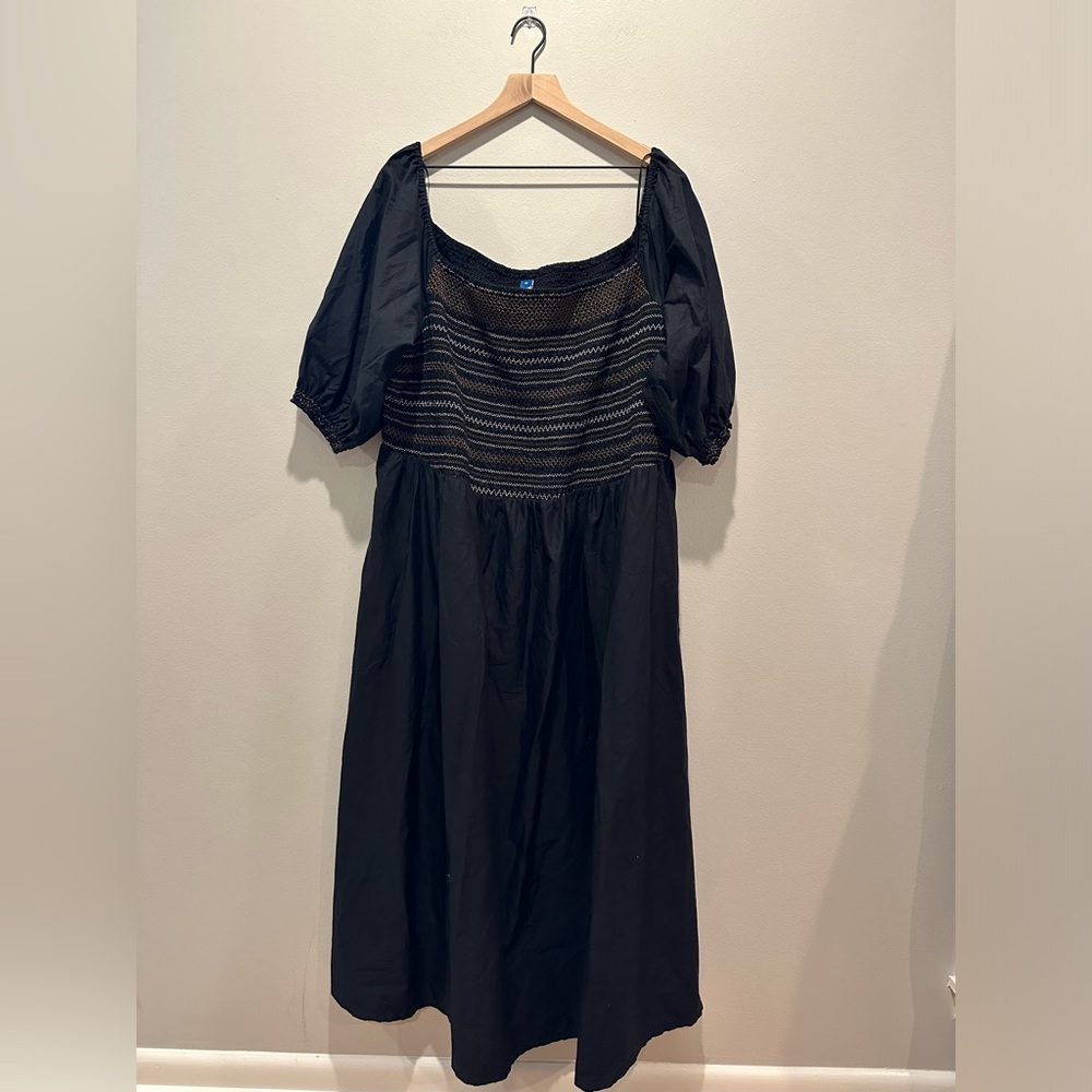 Old Navy plus size dress with smocking and ballon sleeves size 3X